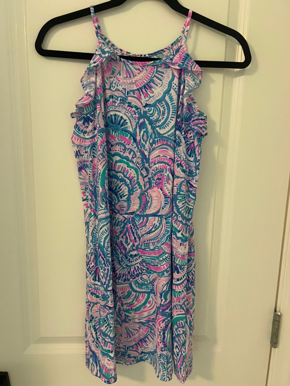 Lilly Pulitzer Girls Sleeveless Patterned Dress in Pink, Blue, Green
